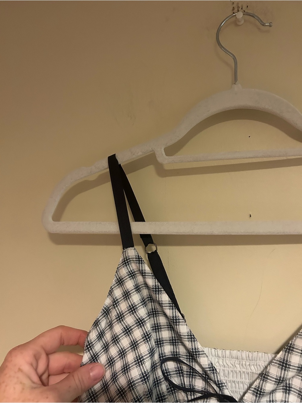 Hollister Black and White Gingham Mini Dress - Picture 5 of 16